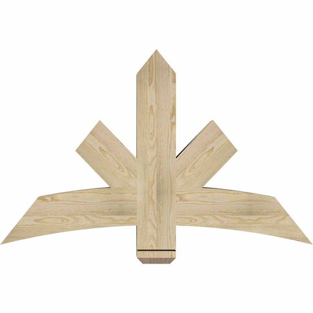 Ekena Millwork Alberta Rough Sawn Timber Gable Bracket, Douglas Fir, 48"W x 30"H x 6"D x 6"F, 15/12 Pitch GBW048X30X0606ALB00RDF